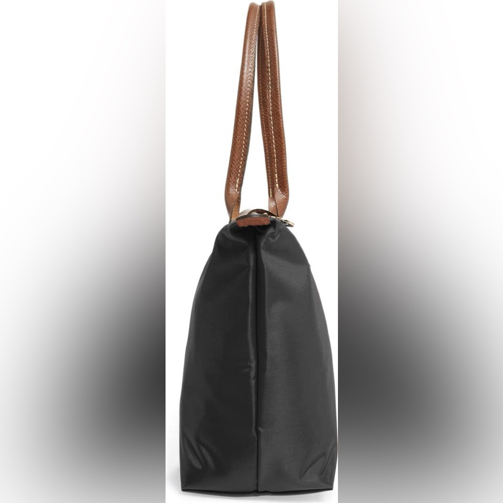 Longchamp Medium Le Pliage Nylon Shoulder Tote Navy or Black and Paper - Picture 11 of 16